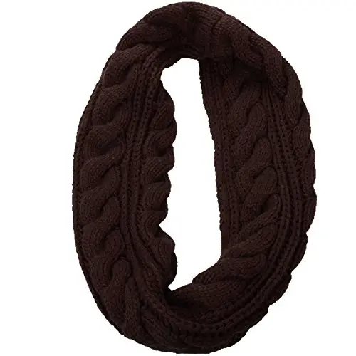 NEOSAN Ayollar Qalin Qovurg'ali Trikotaj Qishki Infinity Halqa Sharf - 4