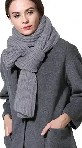 NEOSAN Women Men Winter Thick Cable Knit Wrap Chunky Warm Scarf - 3