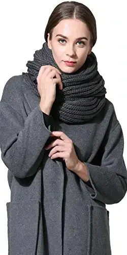 NEOSAN Women Men Winter Thick Cable Knit Wrap Chunky Warm Scarf - 5
