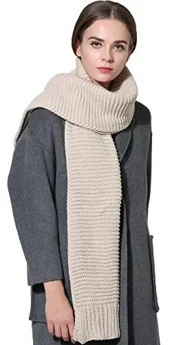 NEOSAN Women Men Winter Thick Cable Knit Wrap Chunky Warm Scarf 
