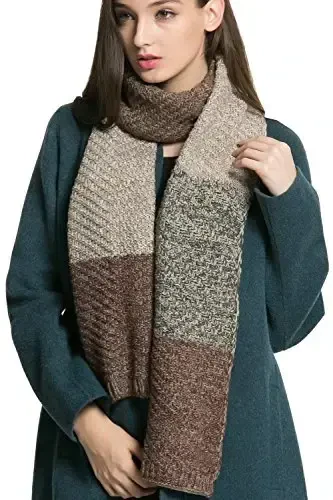 NEOSAN Women Men Winter Thick Cable Knit Wrap Chunky Warm Scarf - NEOSAN