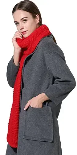 NEOSAN Women Men Winter Thick Cable Knit Wrap Chunky Warm Scarf - 7