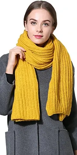 NEOSAN Women Men Winter Thick Cable Knit Wrap Chunky Warm Scarf - 2
