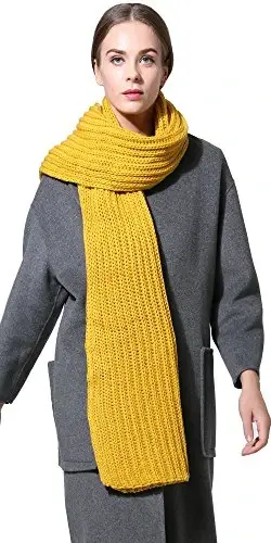 NEOSAN Women Men Winter Thick Cable Knit Wrap Chunky Warm Scarf 