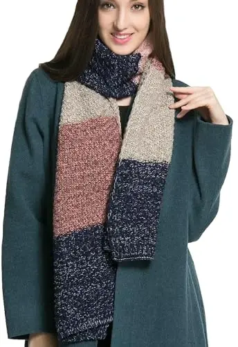 NEOSAN Women Men Winter Thick Cable Knit Wrap Chunky Warm Scarf 