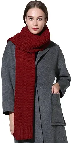NEOSAN Women Men Winter Thick Cable Knit Wrap Chunky Warm Scarf 