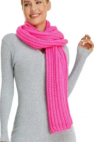 NEOSAN Women Men Winter Thick Cable Knit Wrap Chunky Warm Scarf 