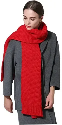 NEOSAN Women Men Winter Thick Cable Knit Wrap Chunky Warm Scarf 