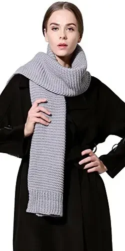 NEOSAN Women Men Winter Thick Cable Knit Wrap Chunky Warm Scarf 