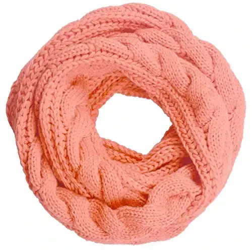 NEOSAN Womens Thick Ribbed Knit Winter Infinity Circle Loop Scarf 