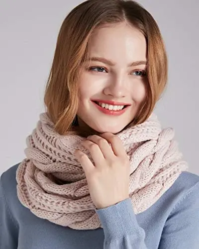 NEOSAN Womens Thick Ribbed Knit Winter Infinity Circle Loop Scarf - 3