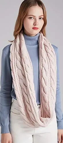 NEOSAN Womens Thick Ribbed Knit Winter Infinity Circle Loop Scarf - 6