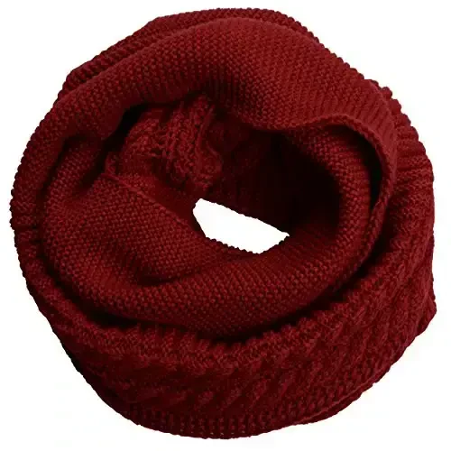 NEOSAN Womens Thick Ribbed Knit Winter Infinity Circle Loop Scarf - 1