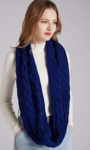 NEOSAN Womens Thick Ribbed Knit Winter Infinity Circle Loop Scarf - 5