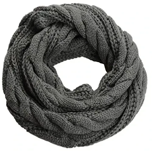 NEOSAN Womens Thick Ribbed Knit Winter Infinity Circle Loop Scarf - 1