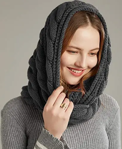 NEOSAN Womens Thick Ribbed Knit Winter Infinity Circle Loop Scarf - 9