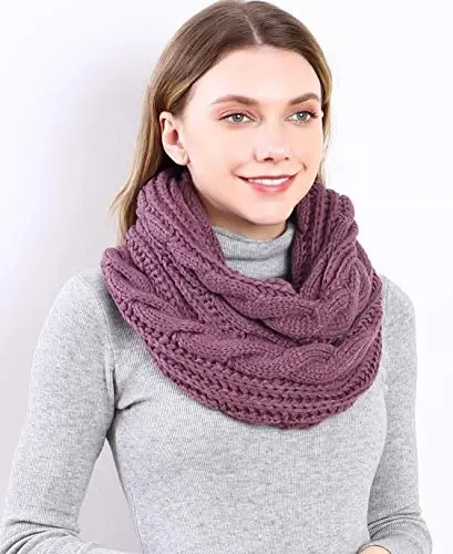 NEOSAN Womens Thick Ribbed Knit Winter Infinity Circle Loop Scarf - 2