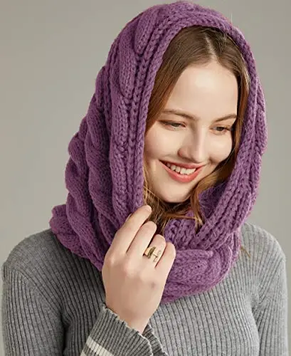 NEOSAN Womens Thick Ribbed Knit Winter Infinity Circle Loop Scarf - 3