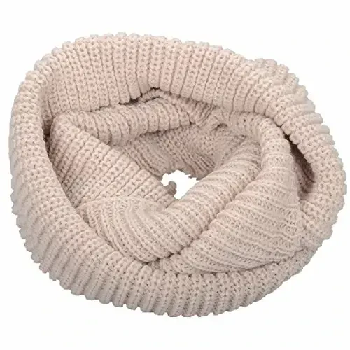 NEOSAN Womens Thick Ribbed Knit Winter Infinity Circle Loop Scarf - NEOSAN