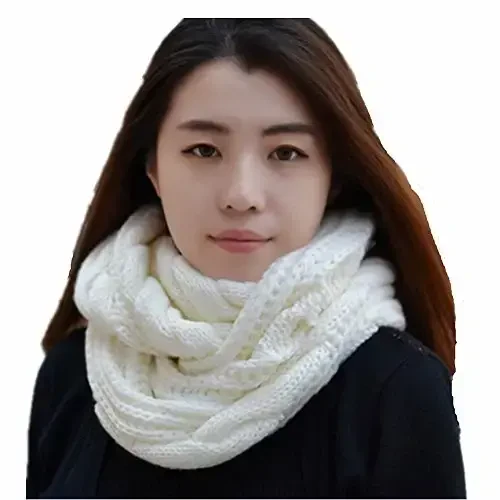 NEOSAN Womens Thick Ribbed Knit Winter Infinity Circle Loop Scarf - 5
