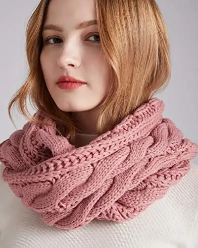 NEOSAN Womens Thick Ribbed Knit Winter Infinity Circle Loop Scarf - 2