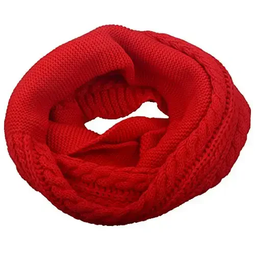 NEOSAN Womens Thick Ribbed Knit Winter Infinity Circle Loop Scarf - 1