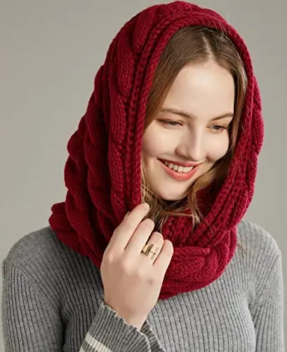 NEOSAN Womens Thick Ribbed Knit Winter Infinity Circle Loop Scarf - 7