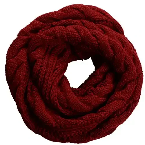 NEOSAN Womens Thick Ribbed Knit Winter Infinity Circle Loop Scarf - NEOSAN