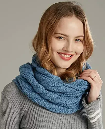 NEOSAN Womens Thick Ribbed Knit Winter Infinity Circle Loop Scarf - NEOSAN (1)