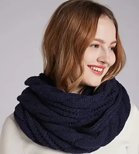 NEOSAN Womens Thick Ribbed Knit Winter Infinity Circle Loop Scarf - 4