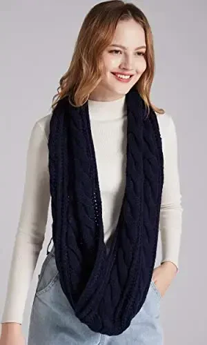 NEOSAN Womens Thick Ribbed Knit Winter Infinity Circle Loop Scarf - 5