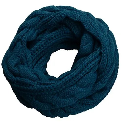 NEOSAN Womens Thick Ribbed Knit Winter Infinity Circle Loop Scarf - 1