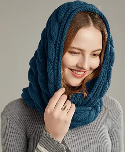 NEOSAN Womens Thick Ribbed Knit Winter Infinity Circle Loop Scarf - 6