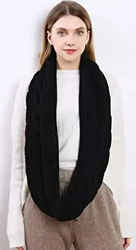 NEOSAN Womens Thick Ribbed Knit Winter Infinity Circle Loop Scarf - 6