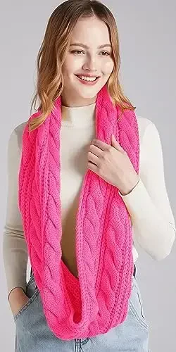 NEOSAN Womens Thick Ribbed Knit Winter Infinity Circle Loop Scarf - 3