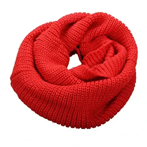 NEOSAN Womens Thick Ribbed Knit Winter Infinity Circle Loop Scarf 