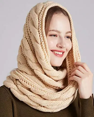 NEOSAN Womens Thick Ribbed Knit Winter Infinity Circle Loop Scarf - 9