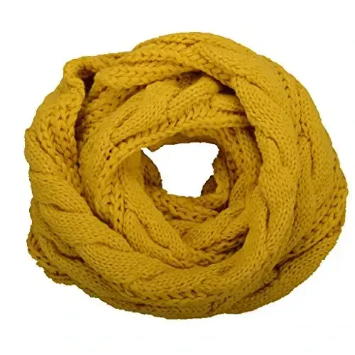NEOSAN Womens Thick Ribbed Knit Winter Infinity Circle Loop Scarf 