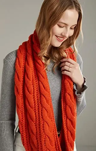 NEOSAN Womens Thick Ribbed Knit Winter Infinity Circle Loop Scarf - 5