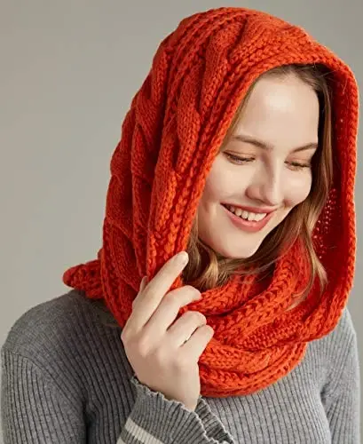 NEOSAN Womens Thick Ribbed Knit Winter Infinity Circle Loop Scarf - 7