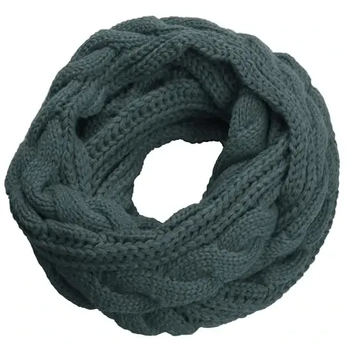 NEOSAN Womens Thick Ribbed Knit Winter Infinity Circle Loop Scarf - NEOSAN
