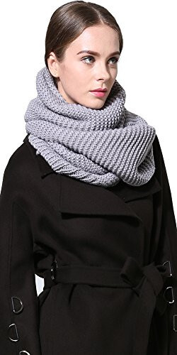 NEOSAN Women Men Winter Thick Cable Knit Wrap Chunky Warm Scarf - 4