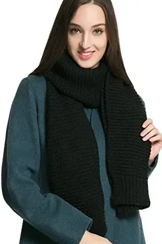 NEOSAN Women Men Winter Thick Cable Knit Wrap Chunky Warm Scarf 