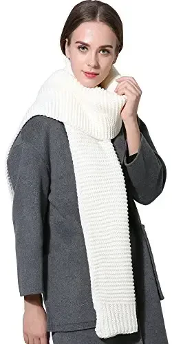NEOSAN Women Men Winter Thick Cable Knit Wrap Chunky Warm Scarf - 1