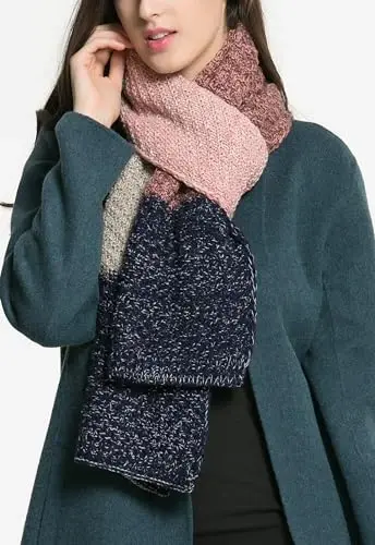 NEOSAN Women Men Winter Thick Cable Knit Wrap Chunky Warm Scarf - 2