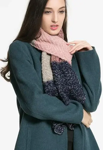 NEOSAN Women Men Winter Thick Cable Knit Wrap Chunky Warm Scarf - 3