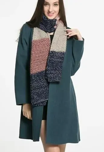 NEOSAN Women Men Winter Thick Cable Knit Wrap Chunky Warm Scarf - 5