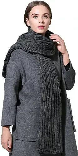 NEOSAN Women Men Winter Thick Cable Knit Wrap Chunky Warm Scarf - 1