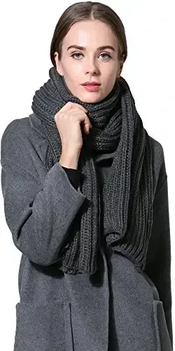 NEOSAN Women Men Winter Thick Cable Knit Wrap Chunky Warm Scarf - 2