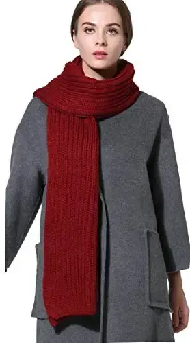 NEOSAN Women Men Winter Thick Cable Knit Wrap Chunky Warm Scarf - 1